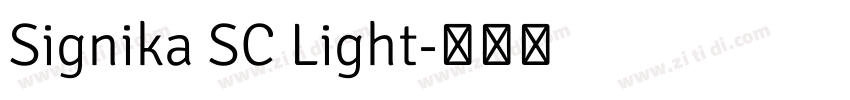 Signika SC Light字体转换